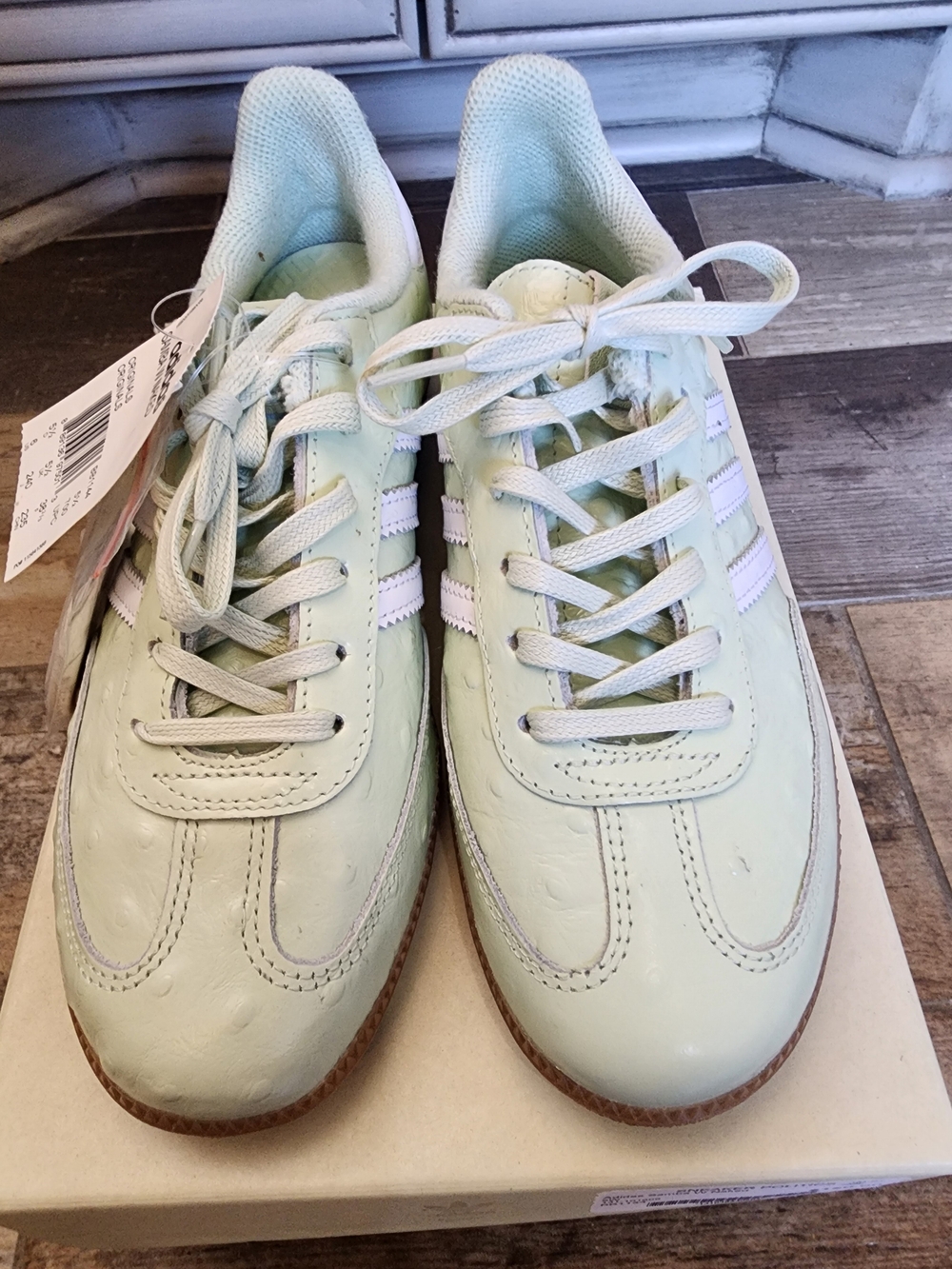 Adidas W Naked Samba Sneakers in Light Mint with White Stripes BNIB NWT - Picture 5 of 8